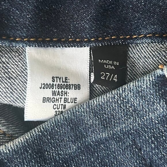 Veronica Beard Arya High Rise Straight Jeans Bright Blue Denim Women's Size 27 - Picture 6 of 9